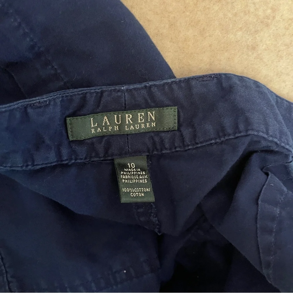 Lauren Ralph Lauren Blue Cotton 6” Inseam Shorts Women’s Size 10